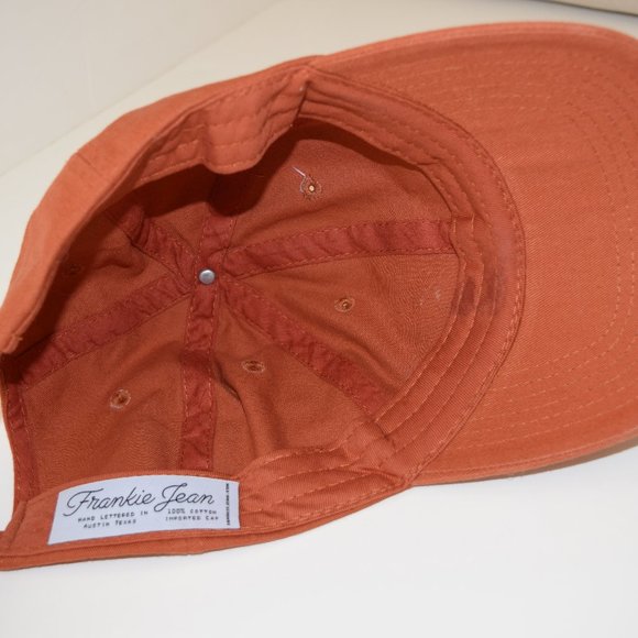 AUSTIN TX Script Spell Out Hat Cap Frankie Jean Lettered Cotton Strap-back H28 - Picture 5 of 7